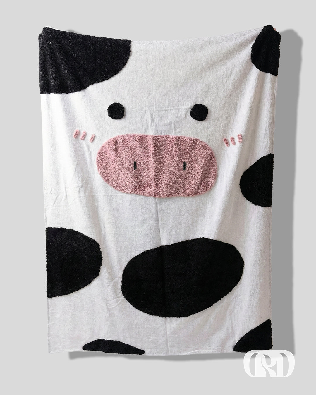 HAPPY COW TUFTED SOFA THROW