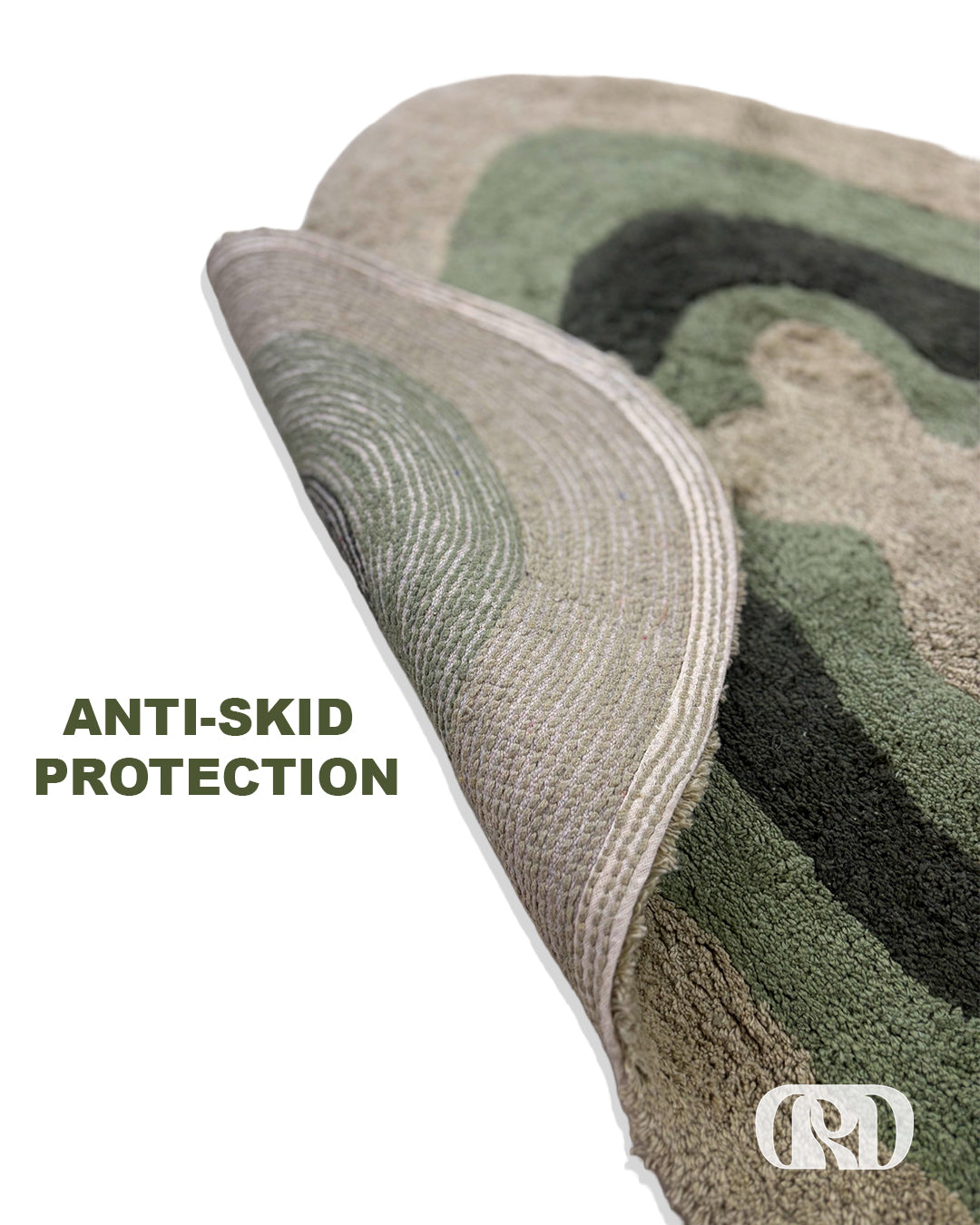 IRREGULAR GREEN TUFTED RUNNER