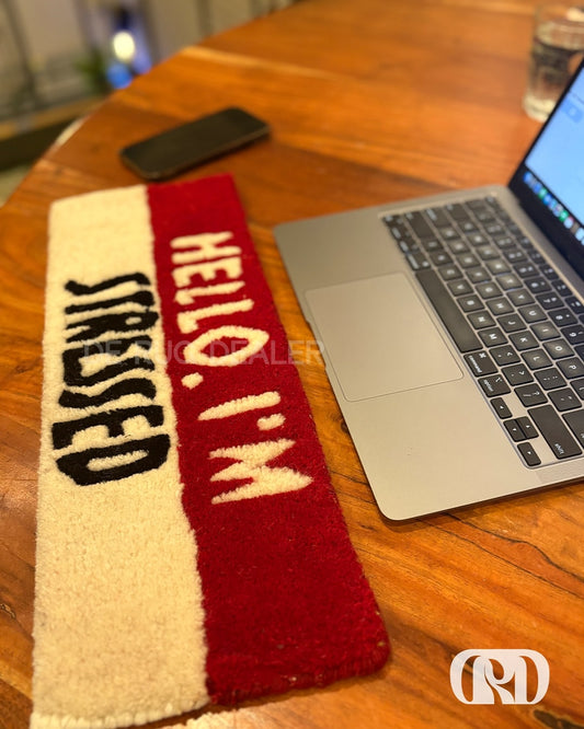 STRESSED KEYBOARD RUG