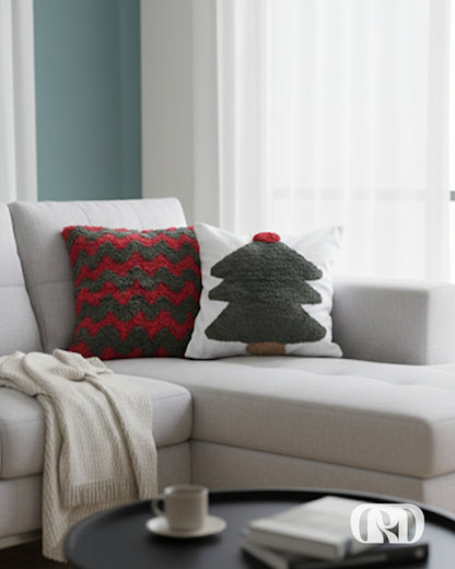 ALPINE ZIG-ZAG TUFTED CUSHION COVER SET