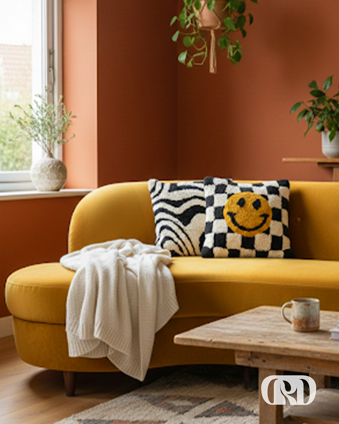 CHECKMATE SMILE CUSHION COVER SET