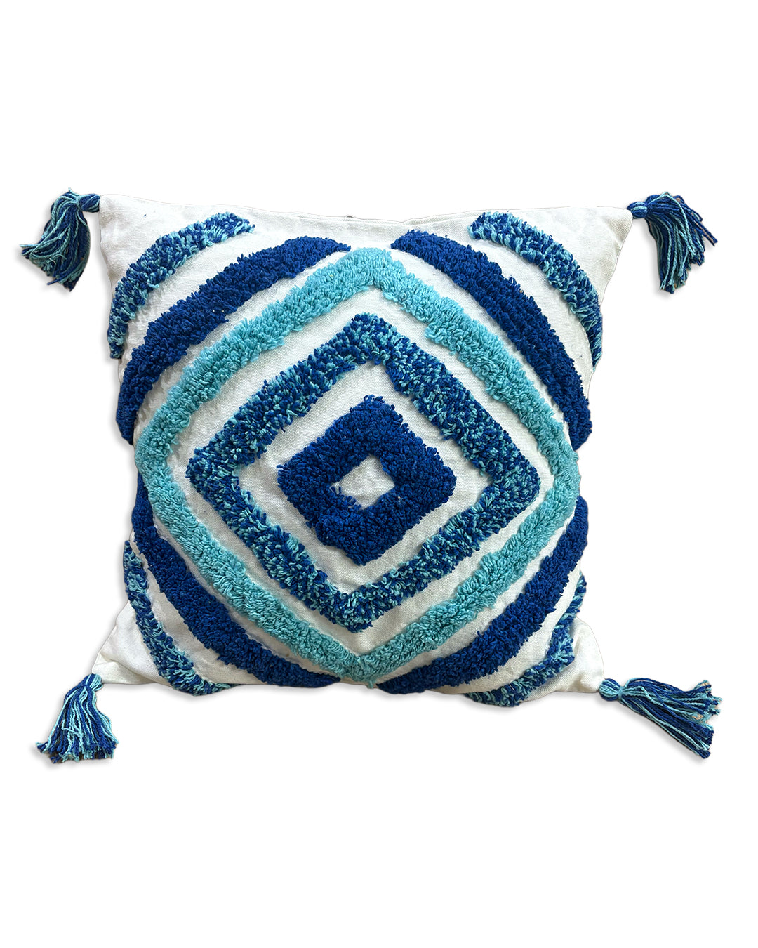 CYAN PRISM TUFTED CUSHION COVER