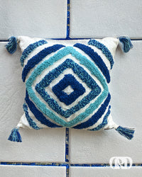 CYAN PRISM TUFTED CUSHION COVER