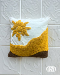 SAHARA SUNBURST TUFTED CUSHION COVER