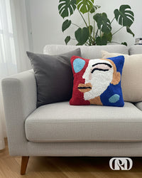 ABSTRACT TUFTED CUSHION COVER