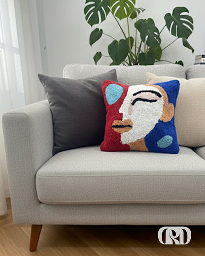 ABSTRACT TUFTED CUSHION COVER