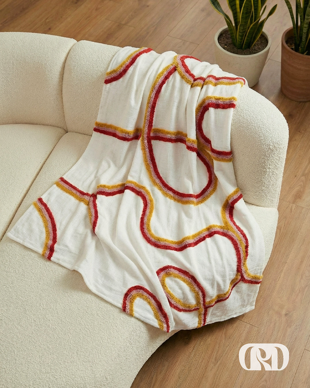 RAINBOW CURVE TUFTED SOFA THROW