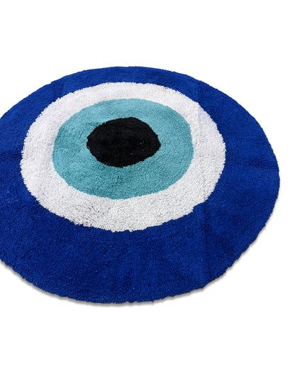 ROUND EVIL EYE TUFTED RUG