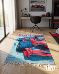 MARANELLO SPEED - RACING BLUEPRINT CHENILLE RUG