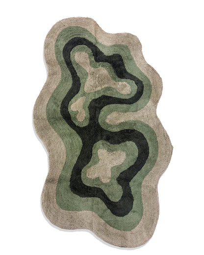IRREGULAR GREEN TUFTED RUNNER