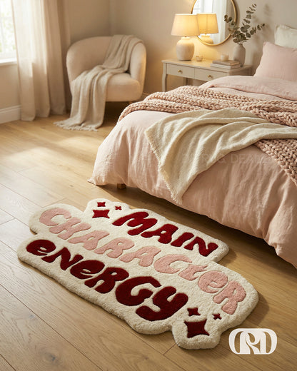 MAIN CHARACTER ENERGY PINK HAND-TUFTED RUG
