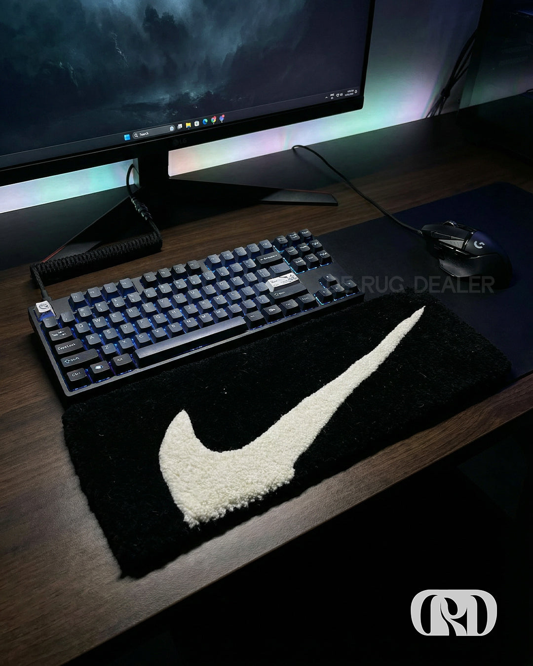 SWOOSH KEYBOARD RUG