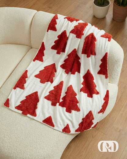 CRIMSON BRANCH TUFTED SOFA THROW