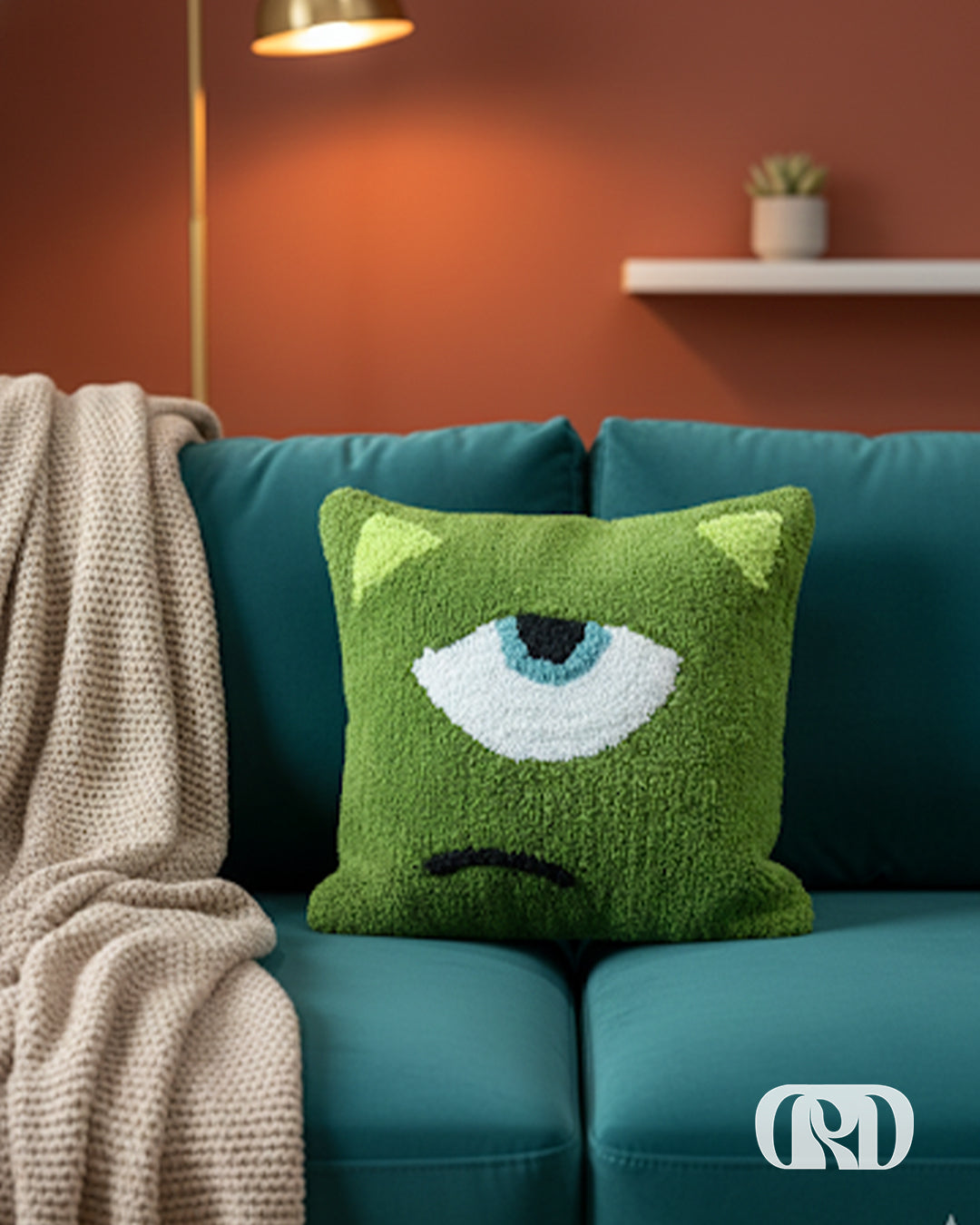 SLEEPY MONSTER CUSHION COVER
