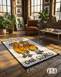TWO BIRDS CHENILLE RUG